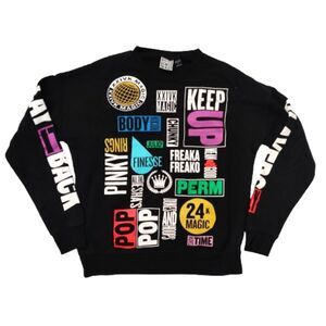 Bruno Mars 24K Magic World Tour Sweatshirt Large Black Concert Crewneck L Unisex